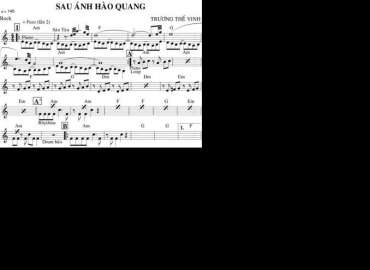 Sau Ánh Hào Quang sheet nhạc đệm.