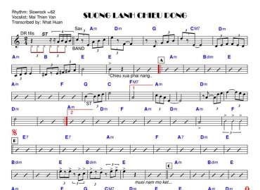 Sương Lạnh Chiều Đông sheet nhạc đệm