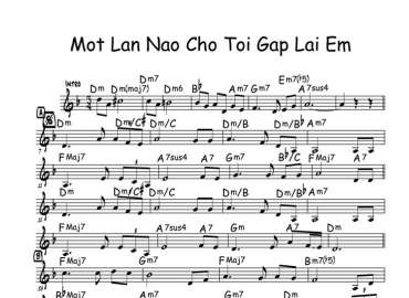 Một Lần Nào Cho Tôi Gặp Lại Em sheet nhạc đệm