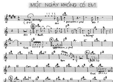 Một Ngày Không Có Em sheet nhạc đệm