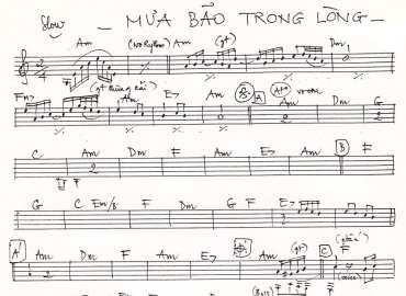 Mưa Bão Trong Lòng sheet nhạc đệm