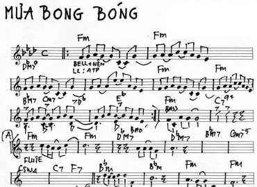 Mưa Bong Bóng sheet nhạc đệm