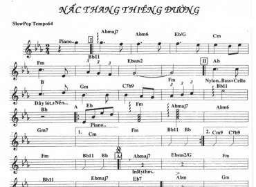 Nấc Thang Thiên Đường sheet nhạc đệm