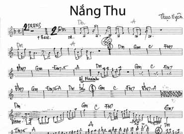 Nắng Thu sheet nhạc đệm