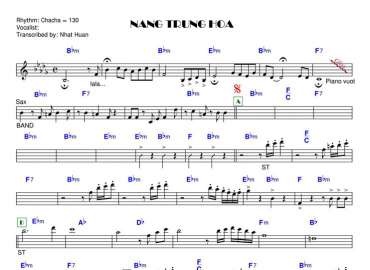 Nàng Trung Hoa sheet nhạc đệm