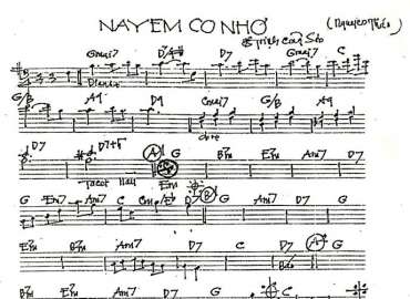Nay Em Có Nhớ sheet nhạc đệm