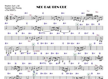 Neo Đậu Bến Quê sheet nhạc đệm