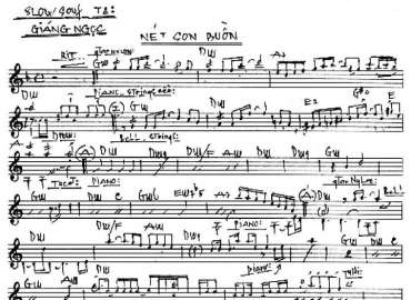 Nét Son Buồn sheet nhạc đệm