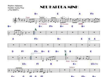 Nếu Hai Đứa Mình sheet nhạc đệm