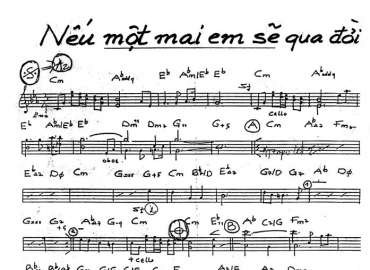 Nếu Một Mai Em Sẽ Qua Đời sheet nhạc đệm