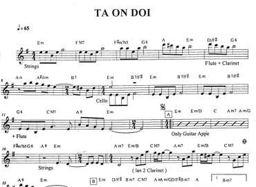 Tạ Ơn Đời sheet nhạc đệm