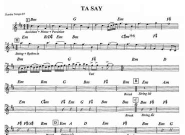 Ta Say sheet nhạc đệm