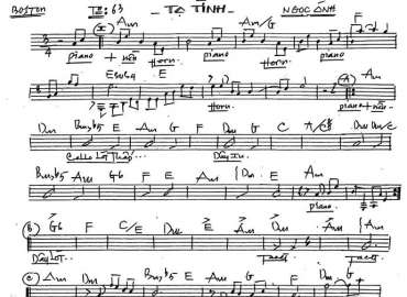 Tạ Tình sheet nhạc đệm