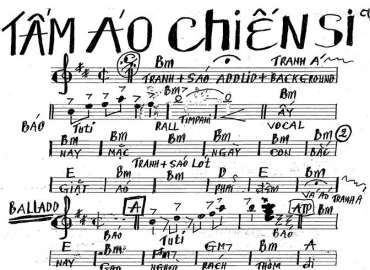 Tấm Áo Chiến Sĩ sheet nhạc đệm