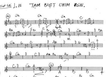 Tạm Biệt Chim Én sheet nhạc đệm