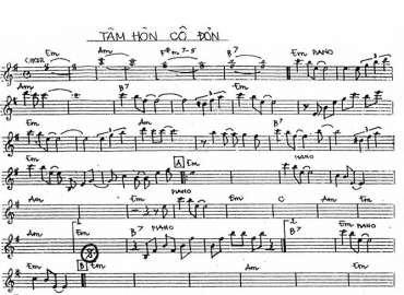 Tâm Hồn Cô Đơn sheet nhạc đệm