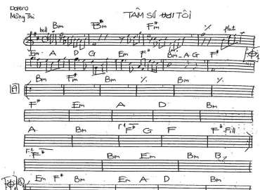 Tâm Sự Đời Tôi sheet nhạc đệm
