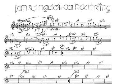 Tâm Sự Ngài Cài Hoa Trắng sheet nhạc đệm