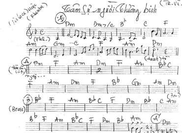 Tâm Sự Người Thương Binh sheet nhạc đệm