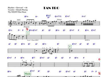 Tàn Tro sheet nhạc đệm