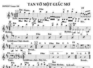 Tan Vỡ Một Giấc Mơ sheet nhạc đệm