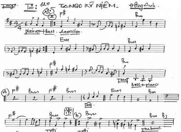 Tango Kỹ Niệm sheet nhạc đệm