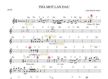 Thà Một Lần Đầu sheet nhạc đệm