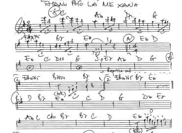 Thành Phố Lá Me Xanh sheet nhạc đệm