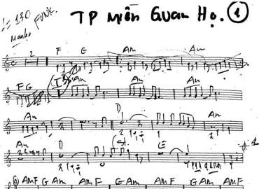 Thành Phố Miền Quan Họ sheet nhạc đệm