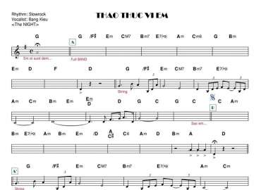 Thao Thức Vì Em 2 sheet nhạc đệm