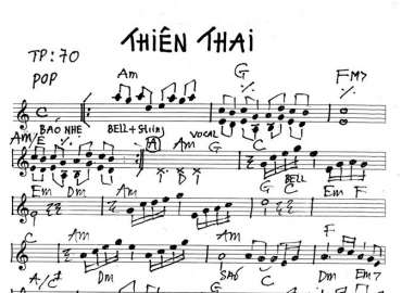 Thiên Thai 2 sheet nhạc đệm