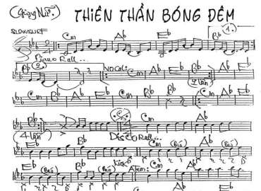 Thiên Thần Bóng Đêm sheet nhạc đệm