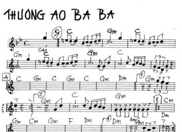 Thương Áo Bà Ba sheet nhạc đệm