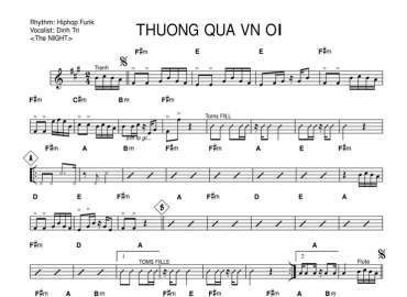 Thương Quá Việt Nam ƠI sheet nhạc đệm