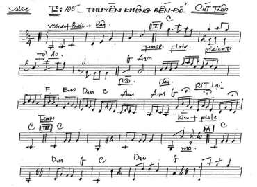 Thuyền Không Bến Đổ sheet nhạc đệm