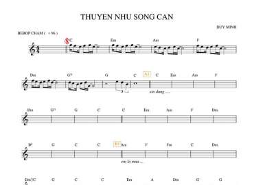 Thuyền Như Sông Cạn sheet nhạc đệm