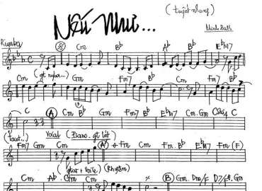 Nếu Như sheet nhạc đệm