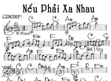 Nếu Phải Xa Nhau sheet nhạc đệm