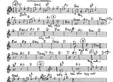 Ngậm Ngùi sheet nhạc đệm