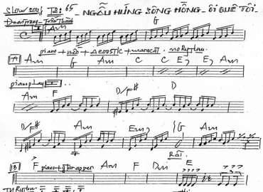Ngẫu Hứng Sông Hồng sheet nhạc đệm