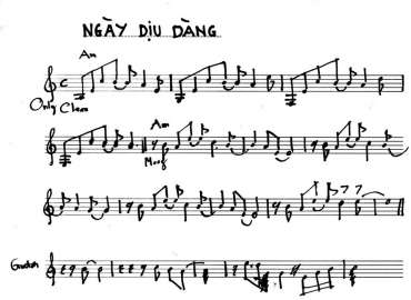 Ngày Dịu Dàng sheet nhạc đệm