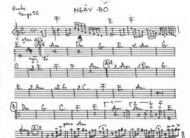 Ngày Đó sheet nhạc đệm