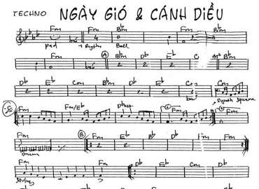 Ngày Gió Và Cánh Diều sheet nhạc đệm