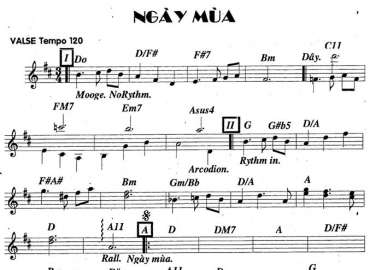 Ngày Mùa sheet nhạc đệm