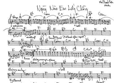 Ngày Nào Em Lấy Chồng sheet nhạc đệm