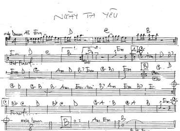 Ngày Ta Yêu sheet nhạc đệm