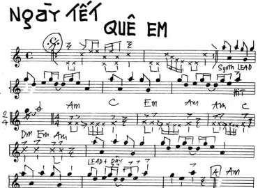 Ngày Tết Quê Em sheet nhạc đệm