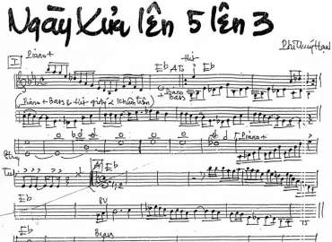Ngày Xưa Lên Năm Lên Ba sheet nhạc đệm