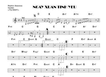 Ngày Xuân Tình Yêu sheet nhạc đệm