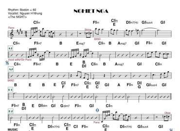 Nghiệt Ngã sheet nhạc đệm